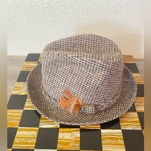 Vintage Churchill LTD Fedora Hat With Feather, Plaid, 7 1/4 Men’s Hat